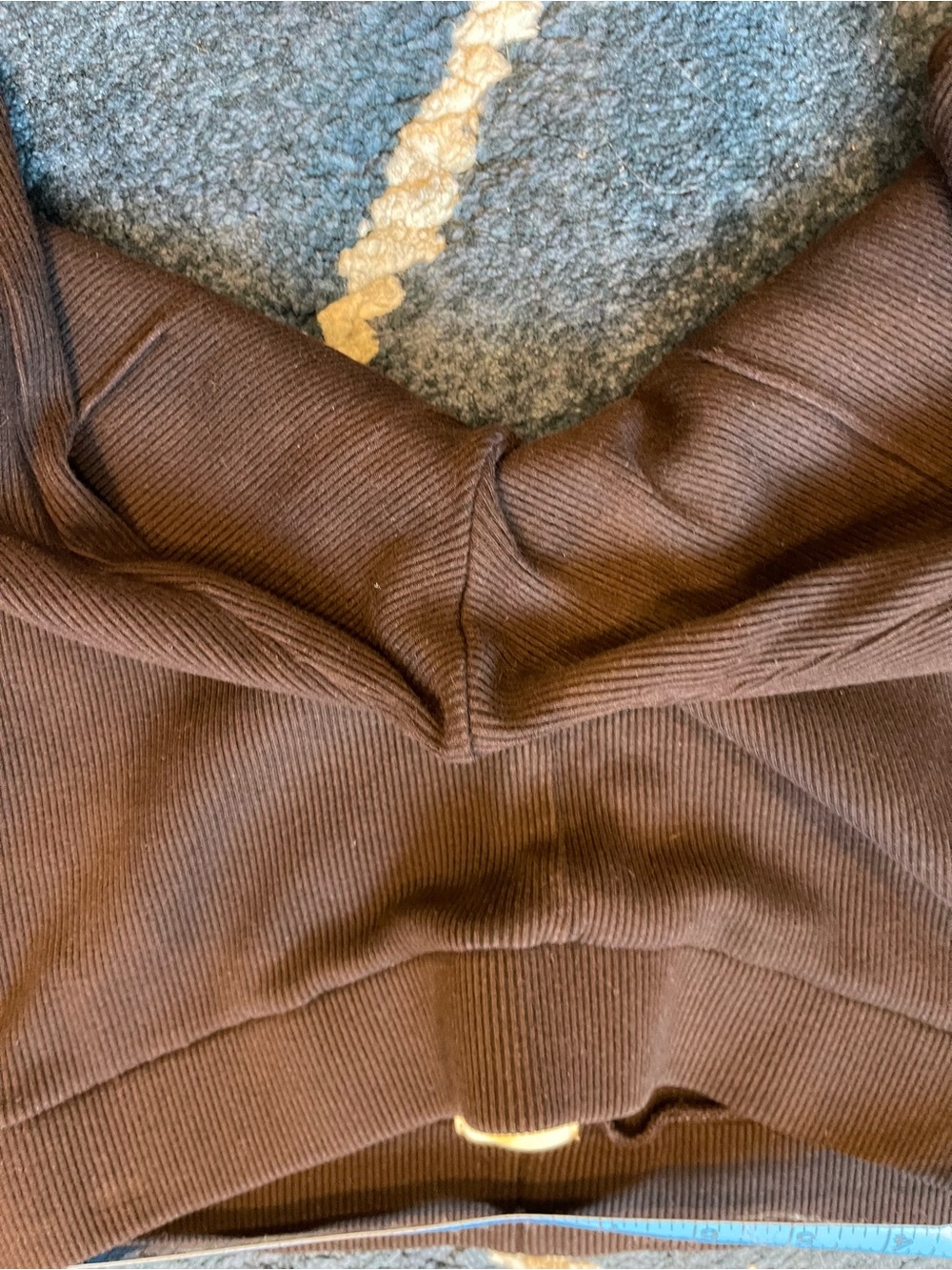 DONNI. Ribbed Boot-Cut Flare Pants — Brown - Picture 9 of 12